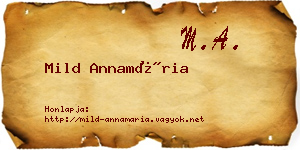 Mild Annamária névjegykártya