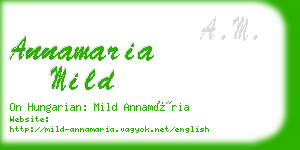 annamaria mild business card